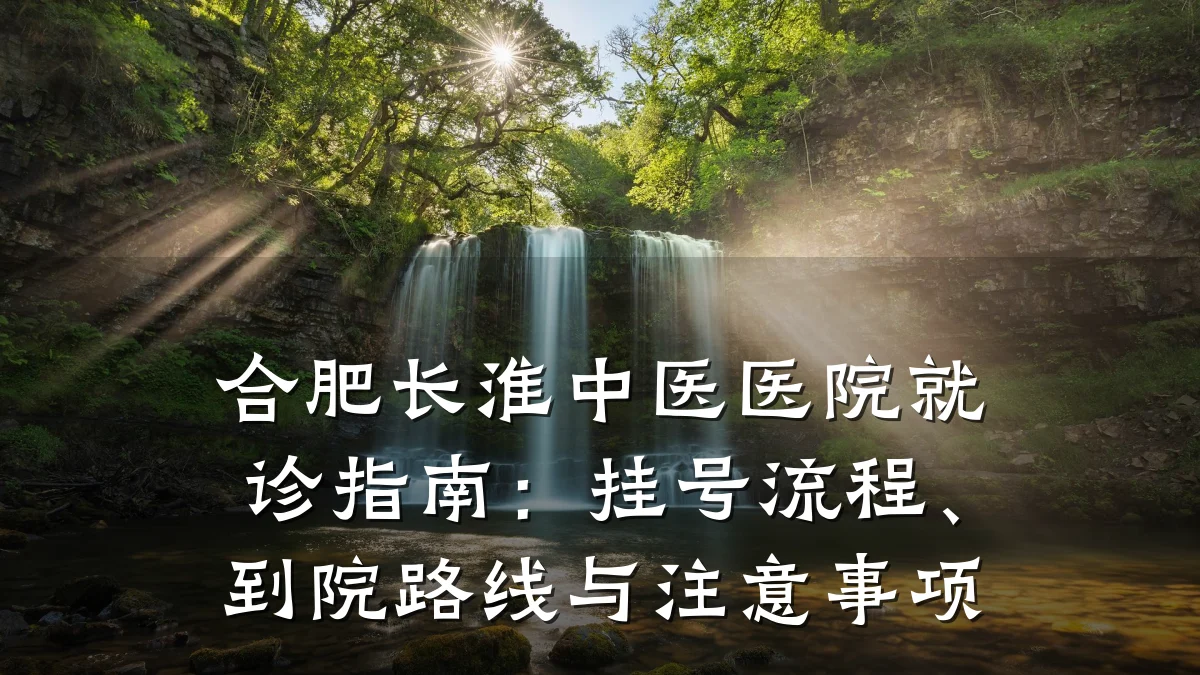 合肥长淮中医医院就诊指南:挂号流程、到院路线与注意事项