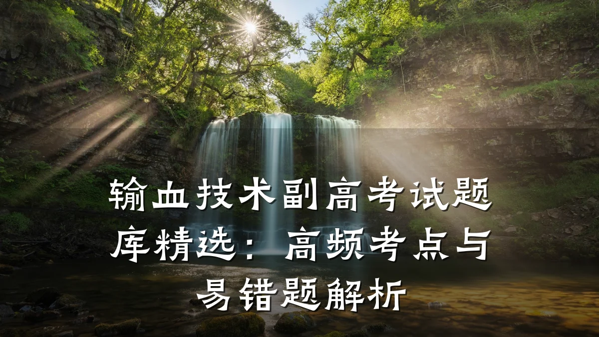 输血技术副高考试题库精选:高频考点与易错题解析