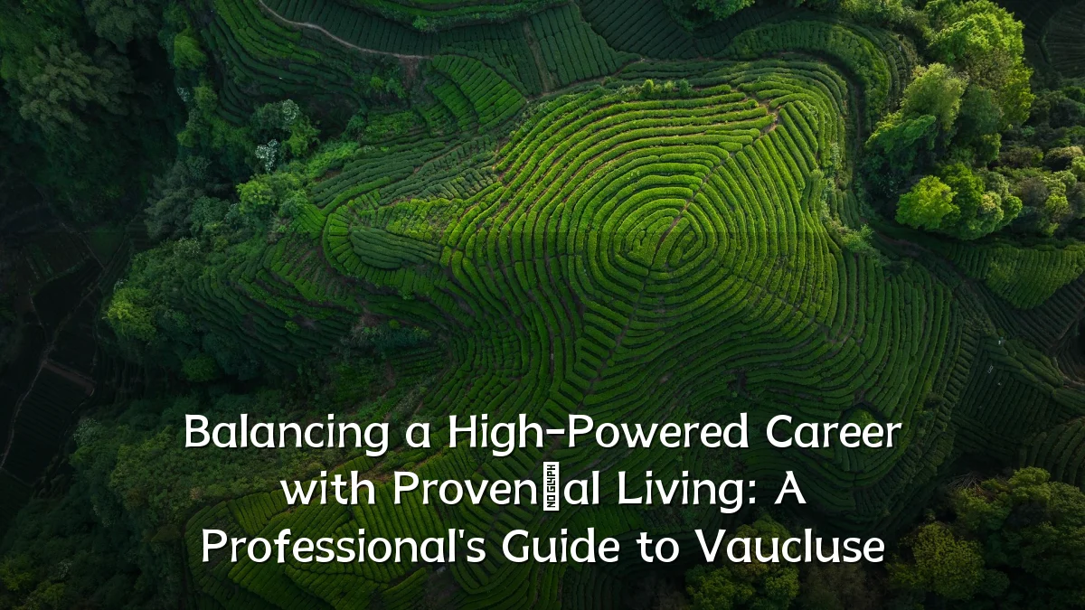 Balancing a High-Powered Career with Provençal Living: A Professional's Guide to Vaucluse