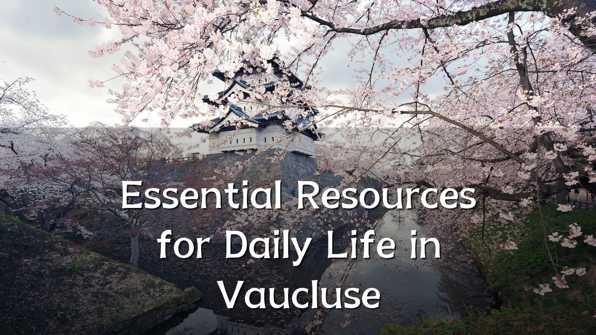 Essential Resources for Daily Life in Vaucluse