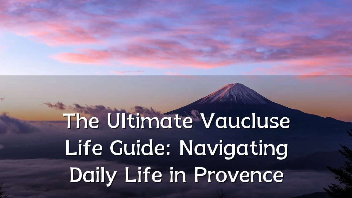 The Ultimate Vaucluse Life Guide: Navigating Daily Life in Provence