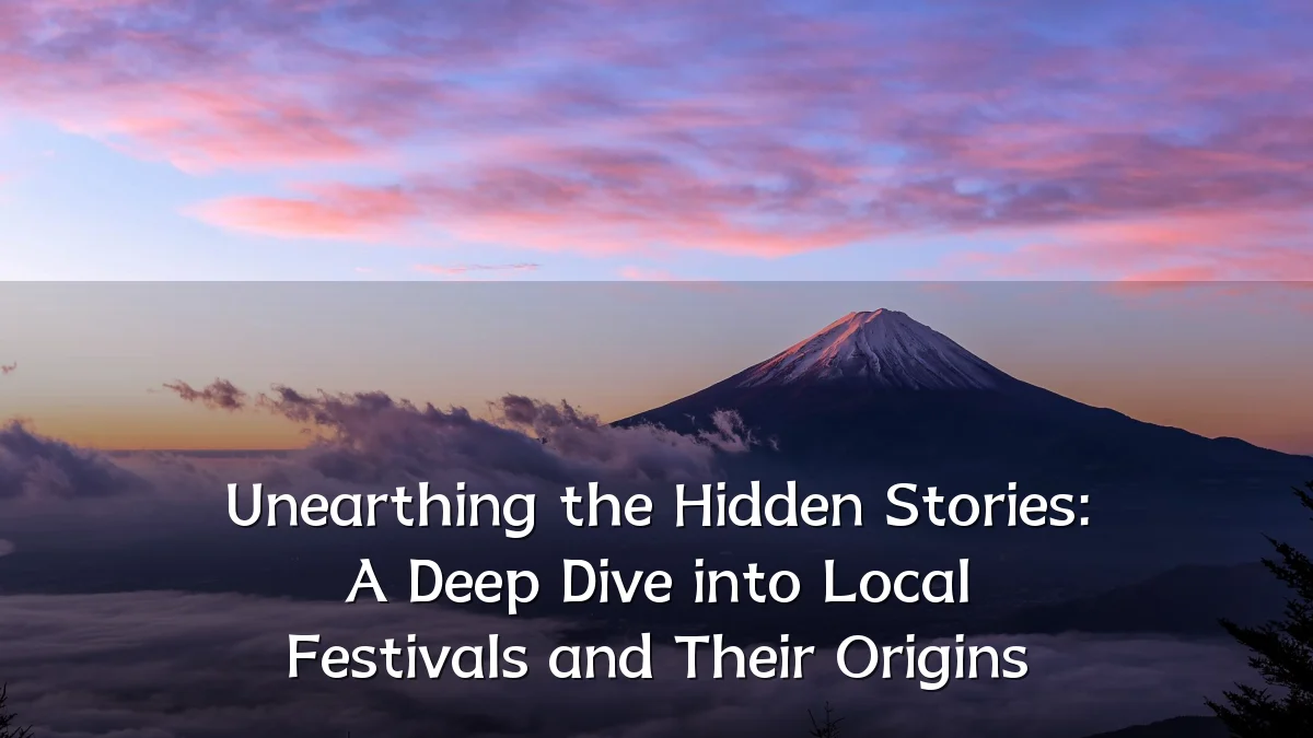 Unearthing the Hidden Stories: A Deep Dive into Local Festivals and Their Origins