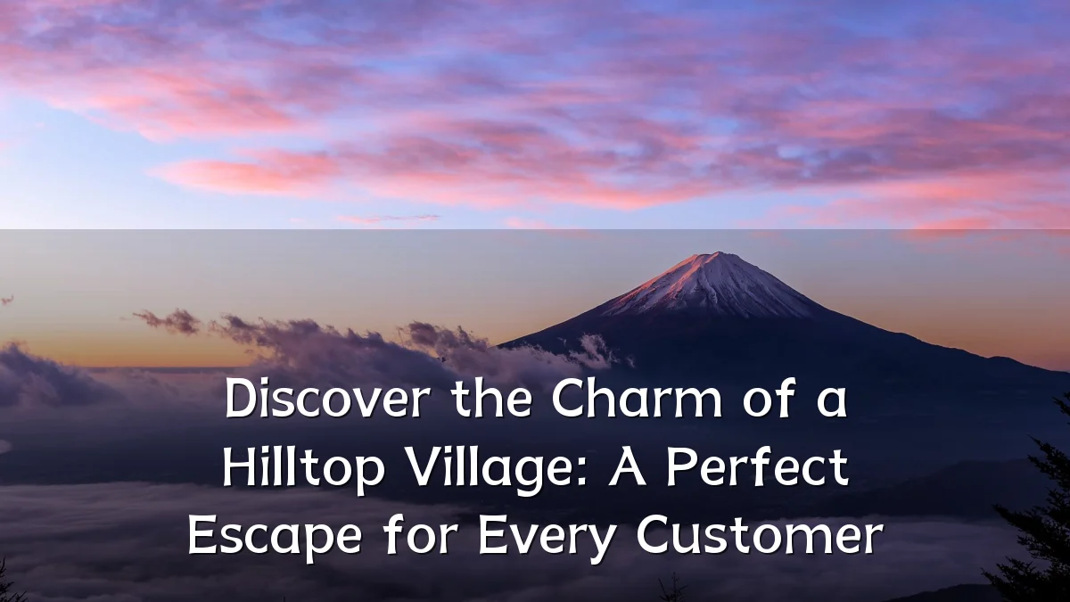 Discover the Charm of a Hilltop Village: A Perfect Escape for Every Customer