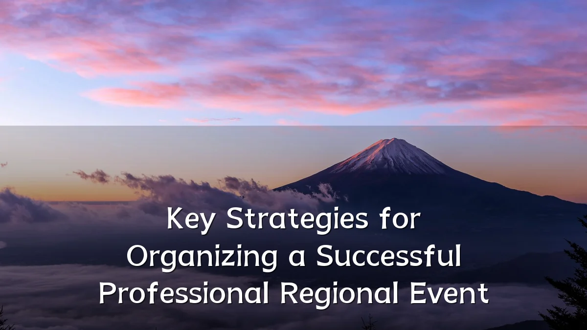 Key Strategies for Organizing a Successful Professional Regional Event