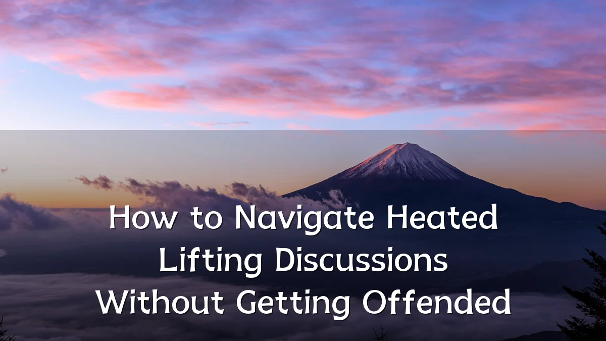 How to Navigate Heated Lifting Discussions Without Getting Offended