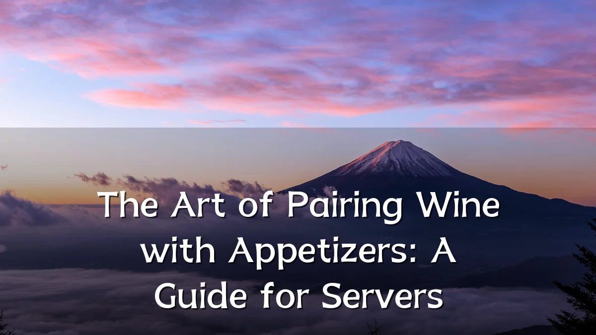 The Art of Pairing Wine with Appetizers: A Guide for Servers