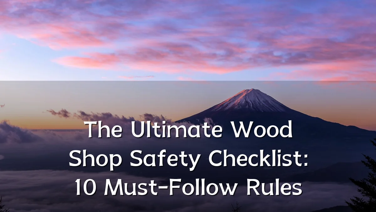 The Ultimate Wood Shop Safety Checklist: 10 Must-Follow Rules