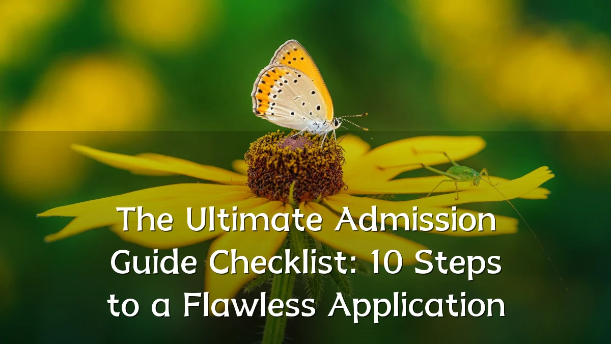 The Ultimate Admission Guide Checklist: 10 Steps to a Flawless Application