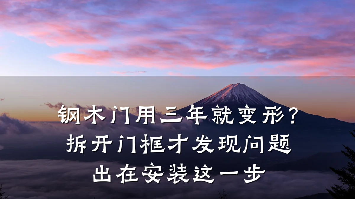 钢木门用三年就变形?拆开门框才发现问题出在安装这一步